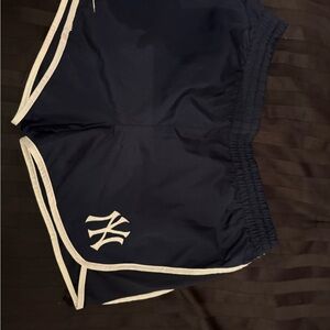 Nike Navy Blue Athletic Shorts with White Trim